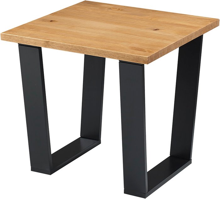The Range | Core Products Texas Lamp Table With Black Metal Legs - Antique waxed pine Core Products Texas Lamp Table With Black Metal Legs - Antique waxed pine