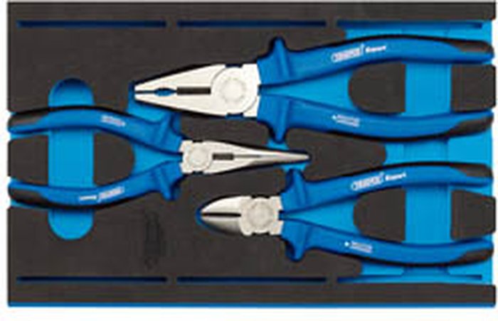 The Range | Draper Draper 3 Piece Heavy Duty Plier Set In Eva Insert Tray Draper Draper 3 Piece Heavy Duty Plier Set In Eva Insert Tray