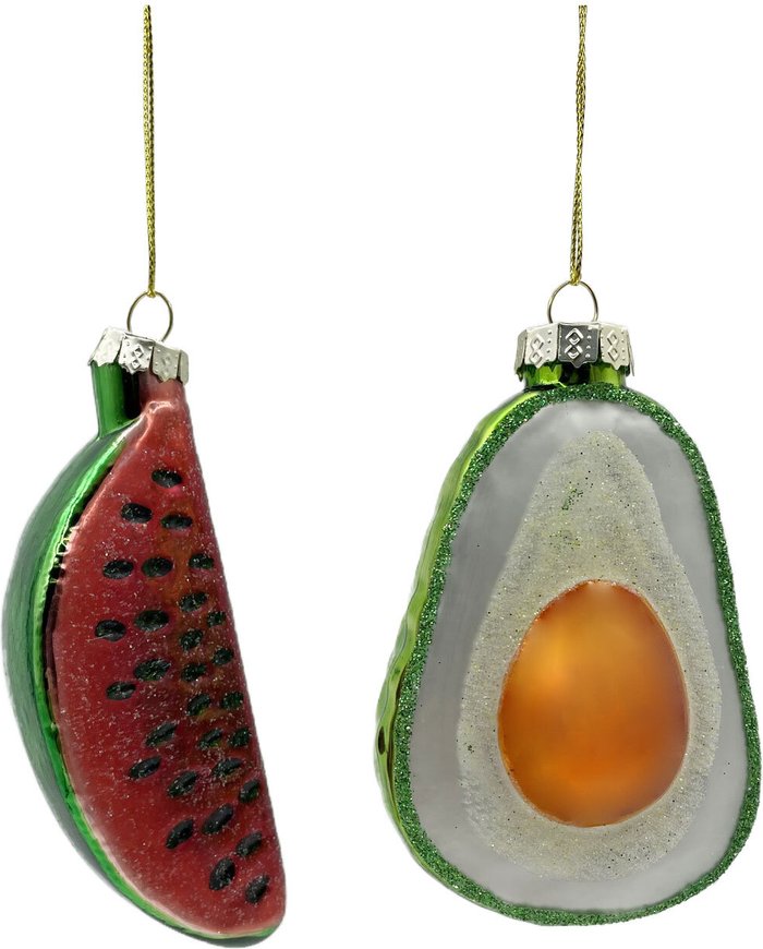 The Range | Around The World Hanging Glass Fruit Bauble Around The World Hanging Glass Fruit Bauble