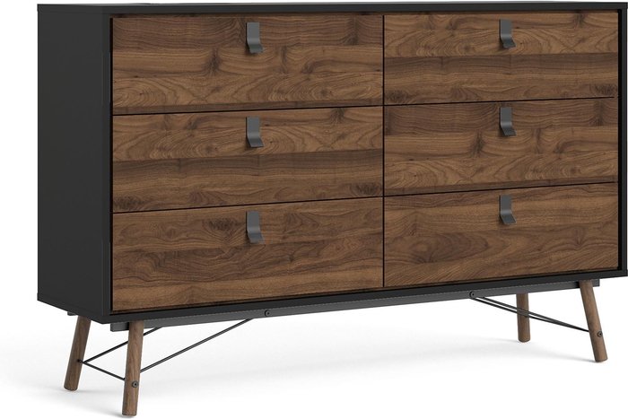 The Range | Furniture To Go Ry Wide 6-Drawer Chest of Drawers - Oak Furniture To Go Ry Wide 6-Drawer Chest of Drawers - Oak