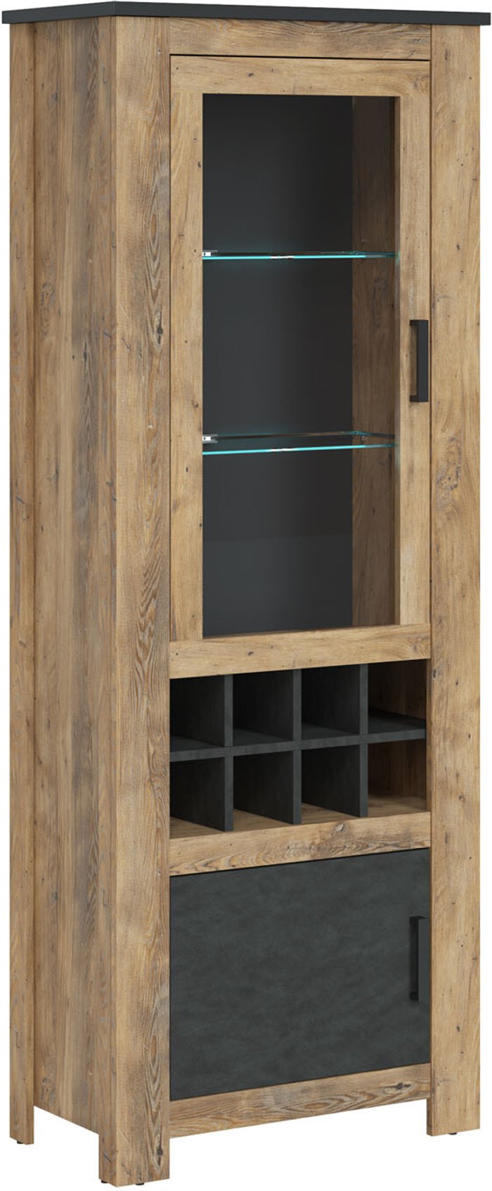The Range | Furniture To Go Rapallo 2-Door Cabinet with Wine Rack - Glazed Furniture To Go Rapallo 2-Door Cabinet with Wine Rack - Glazed