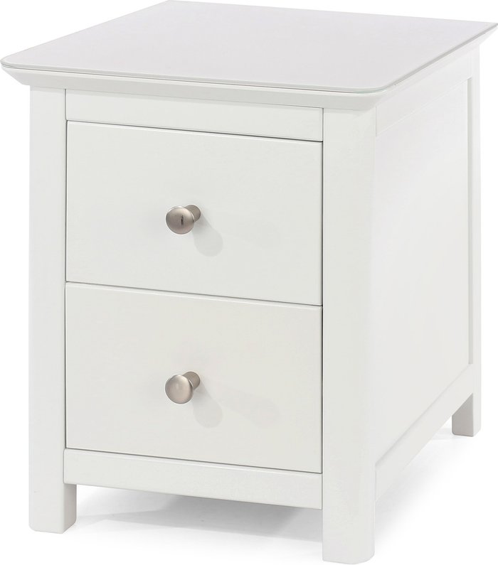 The Range | Core Products Ltd Nairn 2 drawer bedside - White Core Products Ltd Nairn 2 drawer bedside - White