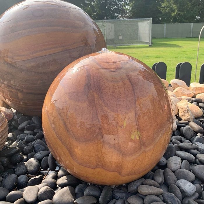 The Range | Tranquility Tranquility 40Cm Sandstone Sphere Mains Powered Water Feature Tranquility Tranquility 40Cm Sandstone Sphere Mains Powered Water Feature