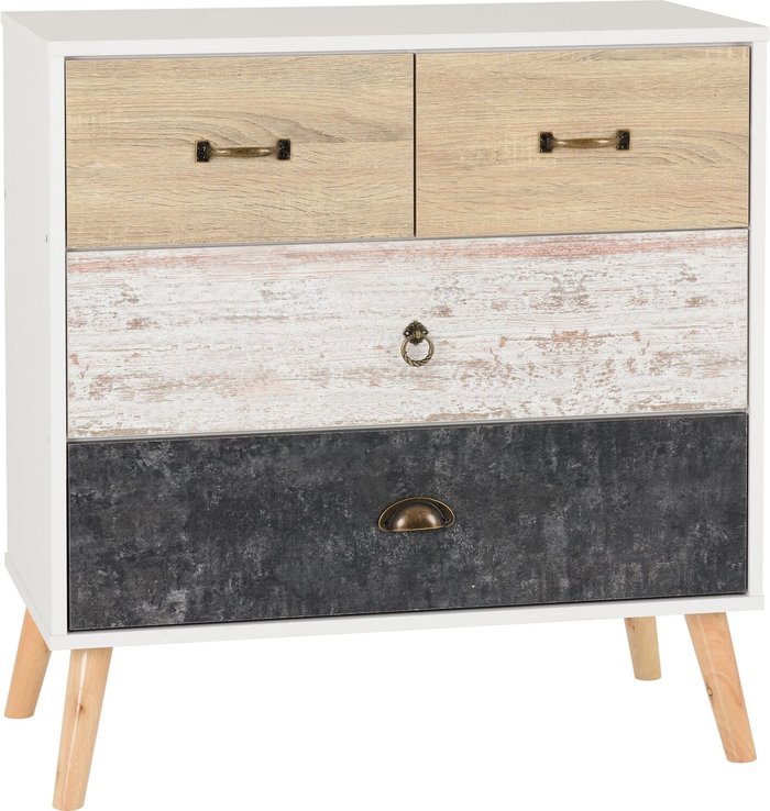 The Range | Seconique Nordic 2 Plus 2 Drawer Chest - White Seconique Nordic 2 Plus 2 Drawer Chest - White
