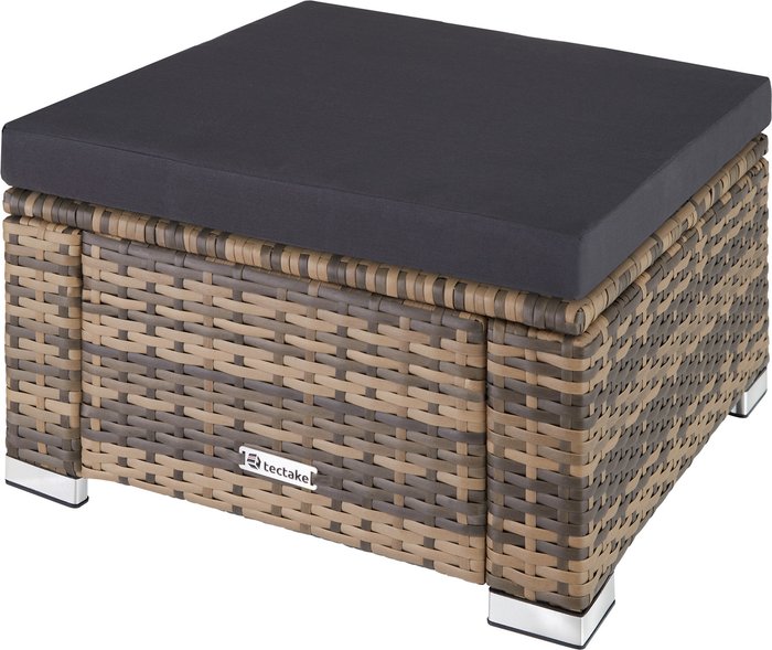The Range | TECTAKE Tectake Footstool Rattan - Cream TECTAKE Tectake Footstool Rattan - Cream