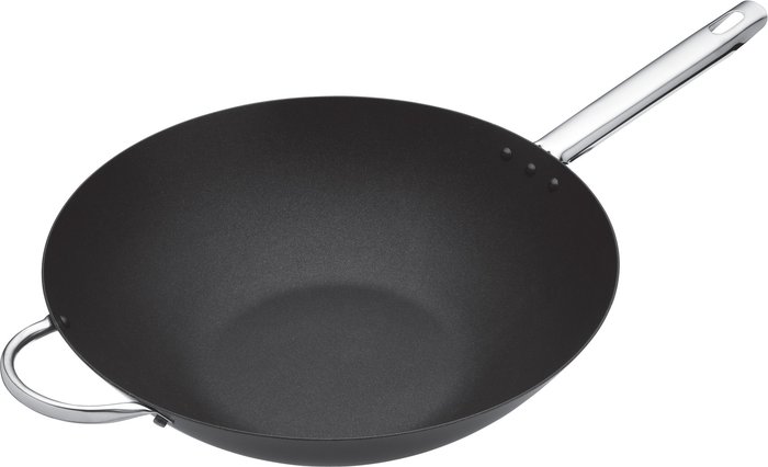 The Range | Masterclass MasterClass Carbon Steel 35.5cm Wok - Black Masterclass MasterClass Carbon Steel 35.5cm Wok - Black