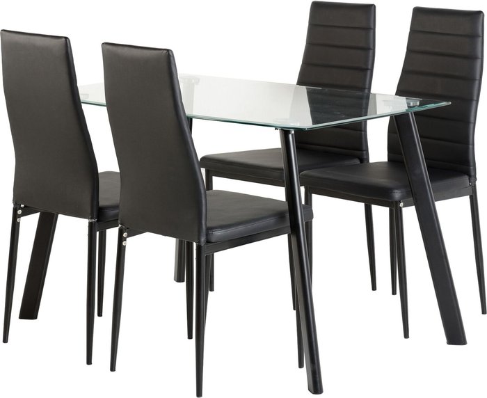 The Range | Seconique Abbey Dining Set - Grey - Black Seconique Abbey Dining Set - Grey - Black