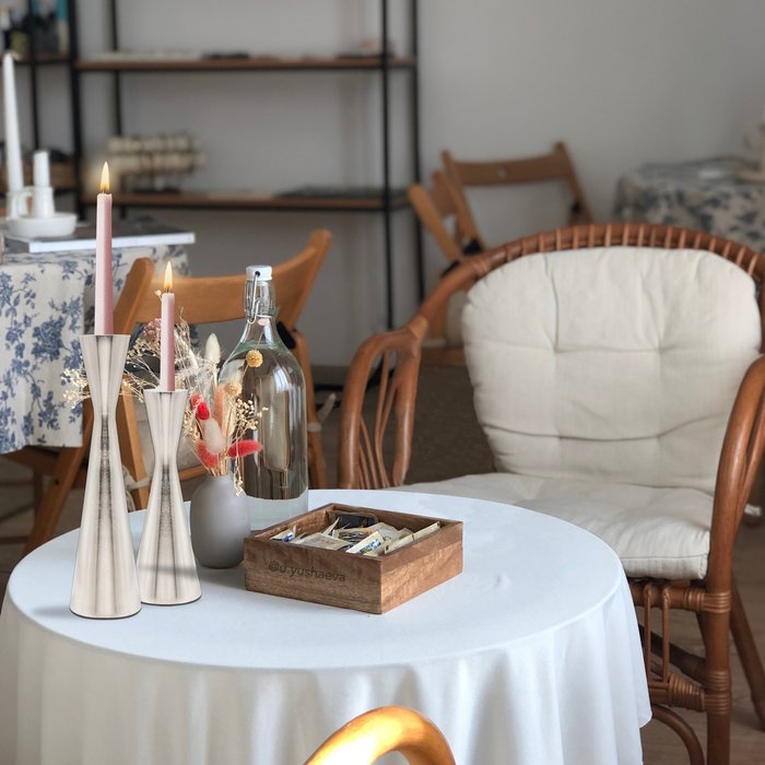 The Range | Green Decore Green Decore Brass Finish Taper Candle Holder Set 2 Green Decore Green Decore Brass Finish Taper Candle Holder Set 2