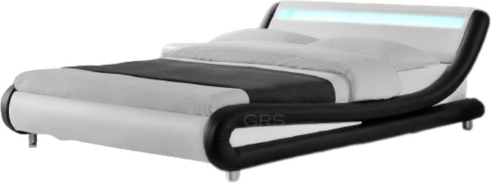 The Range | GRS Galaxy LED Bed Frame - White with Black GRS Galaxy LED Bed Frame - White with Black