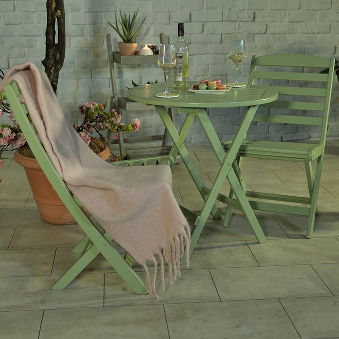 The Range | Royalcraft Royalcraft Porto Folding Bistro Set - Green Royalcraft Royalcraft Porto Folding Bistro Set - Green