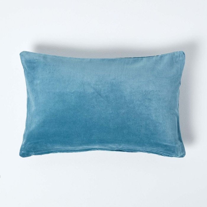 The Range | Homescapes Homescapes Velvet Cushion Cover - Blue Homescapes Homescapes Velvet Cushion Cover - Blue