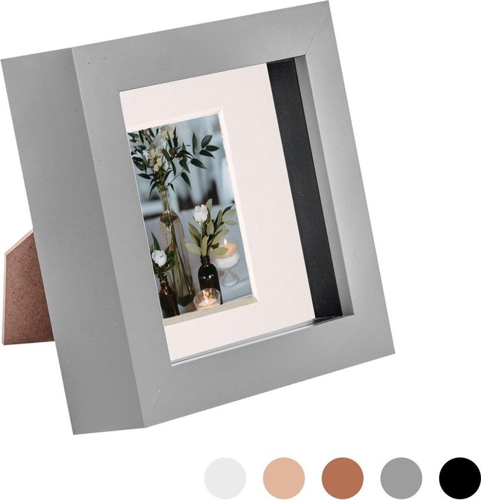 The Range | Nicola Spring 3D Box Photo Frame - 4 x 4 Nicola Spring 3D Box Photo Frame - 4 x 4
