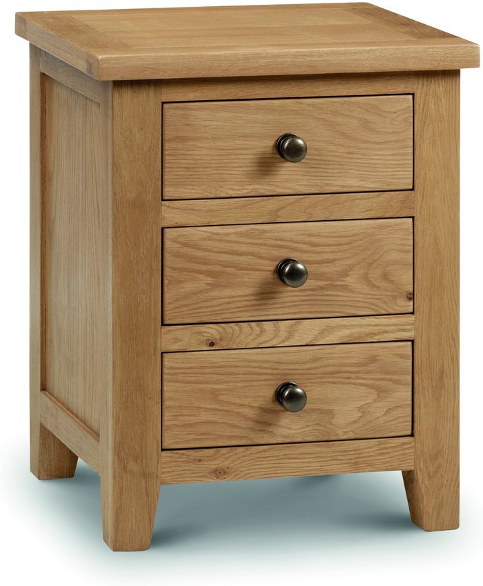 The Range | Dunelm Marlborough 3 Drawer Bedside Table Brown Dunelm Marlborough 3 Drawer Bedside Table Brown