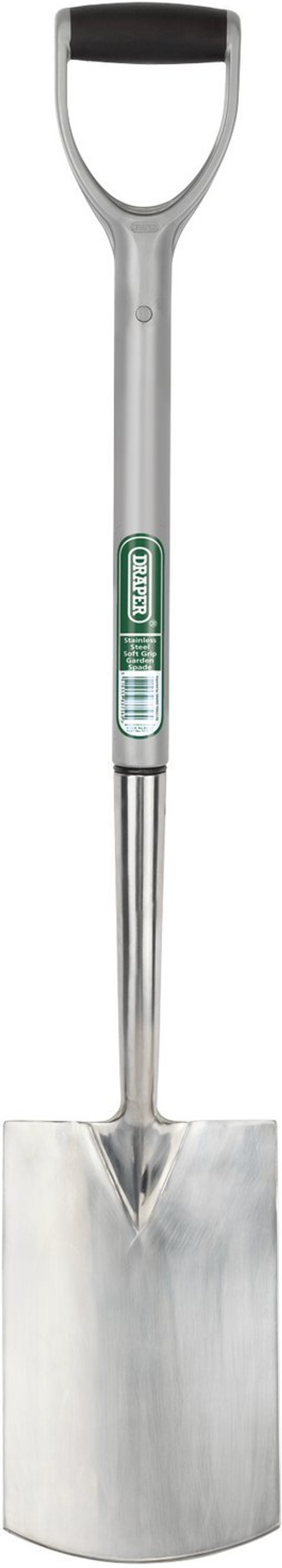 The Range | Draper Draper Stainless Steel Soft Grip Garden Spade - Silver Draper Draper Stainless Steel Soft Grip Garden Spade - Silver