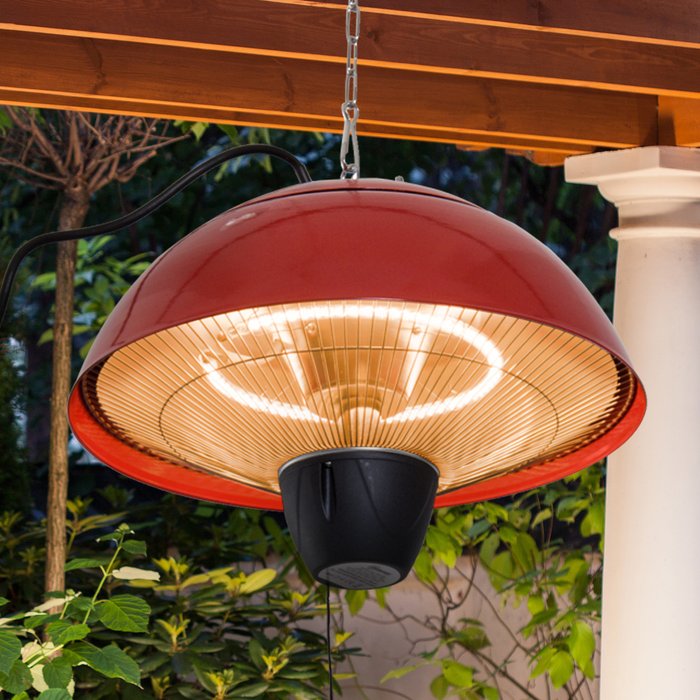 The Range | Outsunny 1500W Patio Hanging Ceiling Heater - Red Outsunny 1500W Patio Hanging Ceiling Heater - Red