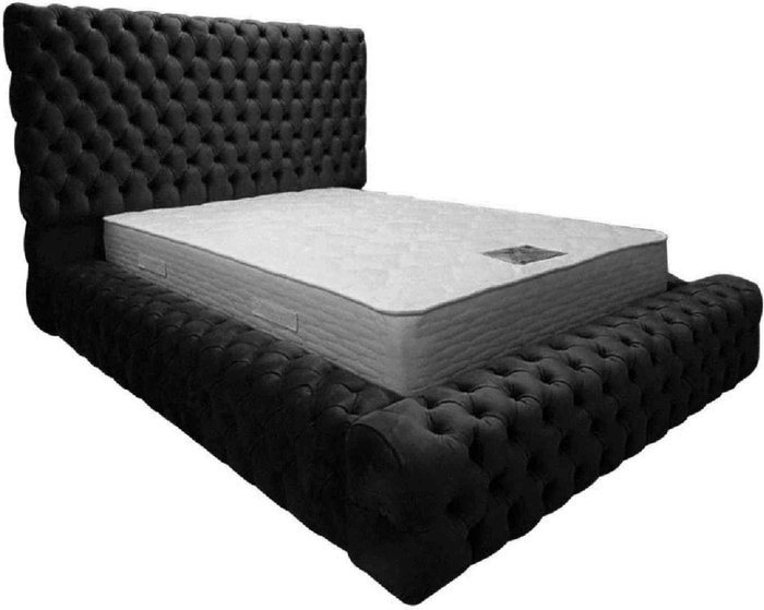 The Range | Simply Envisage Sophia Upholstered Plush Velvet Bed Frame - Black / Double Simply Envisage Sophia Upholstered Plush Velvet Bed Frame - Black / Double