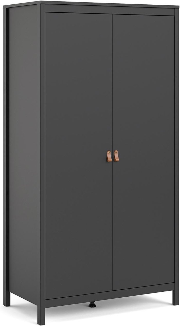 The Range | Furniture To Go Barcelona 2-Door Wardrobe - Black Furniture To Go Barcelona 2-Door Wardrobe - Black