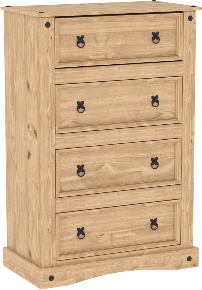 The Range | Corona 4 Drawer Chest - Pine - Pine Corona 4 Drawer Chest - Pine - Pine