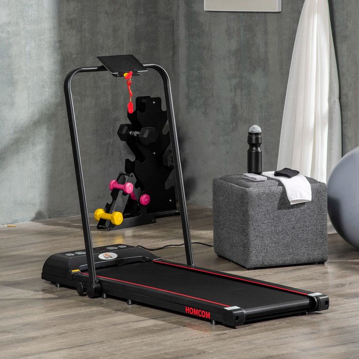 The Range | HOMCOM Homcom Foldable Walking Treadmill W/ Led Display Black HOMCOM Homcom Foldable Walking Treadmill W/ Led Display Black