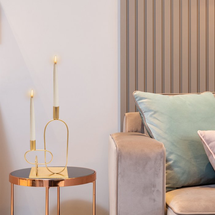 The Range | Green Decore Green Decore Modern Brass Candle Holder Green Decore Green Decore Modern Brass Candle Holder