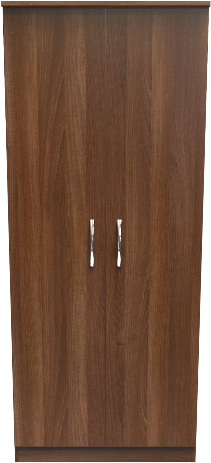 The Range | Avon Ready Assembled 2 Door Wardrobe - Noche Walnut Avon Ready Assembled 2 Door Wardrobe - Noche Walnut