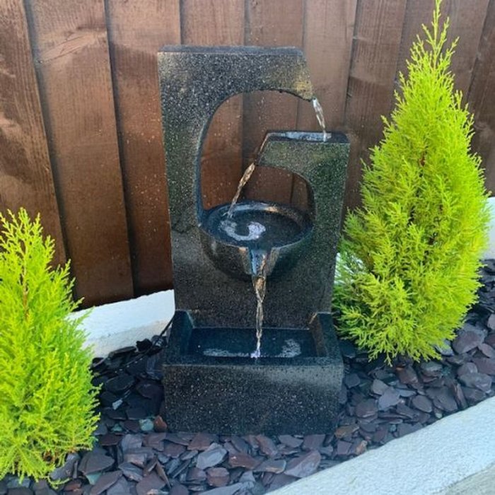 The Range | Tranquility Water Features Compact Ebony Mains Powered Water Feature - Grey Tranquility Water Features Compact Ebony Mains Powered Water Feature - Grey