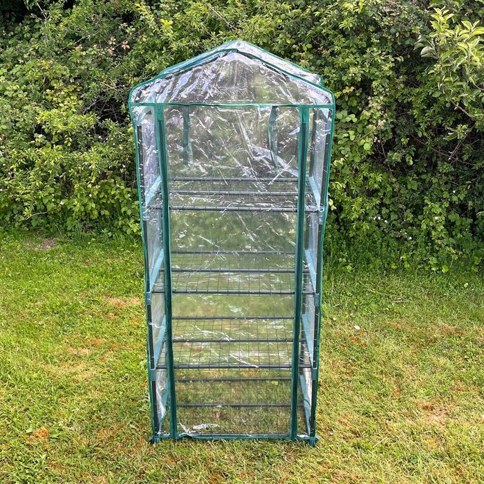The Range | Selections 4 Tier Mini Greenhouse with Clear View Cover - Green / Polypropylene Metal Selections 4 Tier Mini Greenhouse with Clear View Cover - Green / Polypropylene Metal