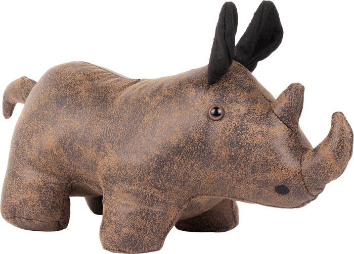 The Range | Make it a Home Faux Leather Rhino Door Stop - Brown Make it a Home Faux Leather Rhino Door Stop - Brown