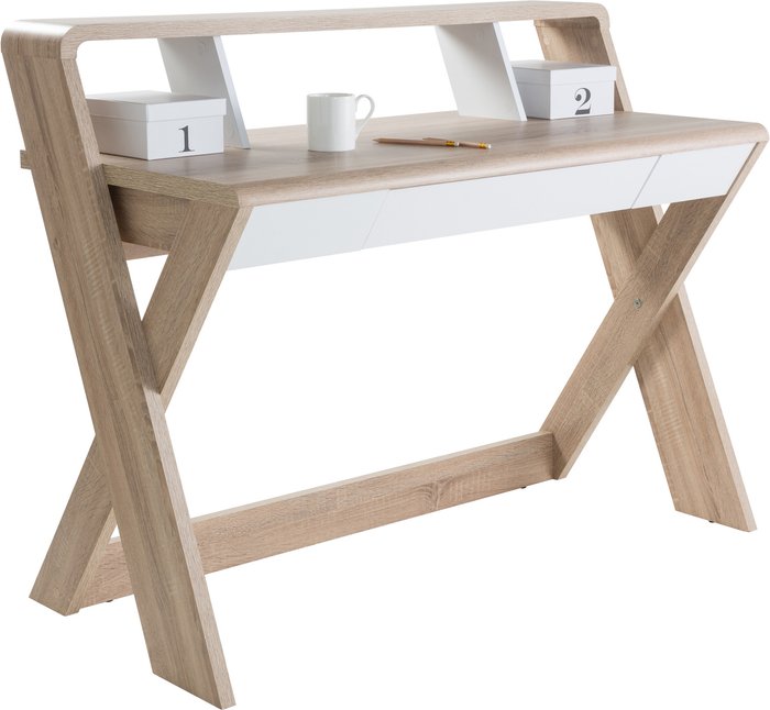 The Range | Alphason ALPHASON Aspen AW2110 Desk - Light Oak & White Alphason ALPHASON Aspen AW2110 Desk - Light Oak & White