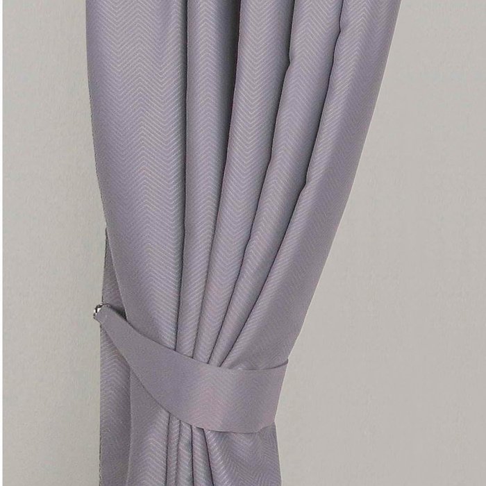 The Range | Homescapes Herringbone Chevron Curtain Tie Back Pair - Light Grey Homescapes Herringbone Chevron Curtain Tie Back Pair - Light Grey