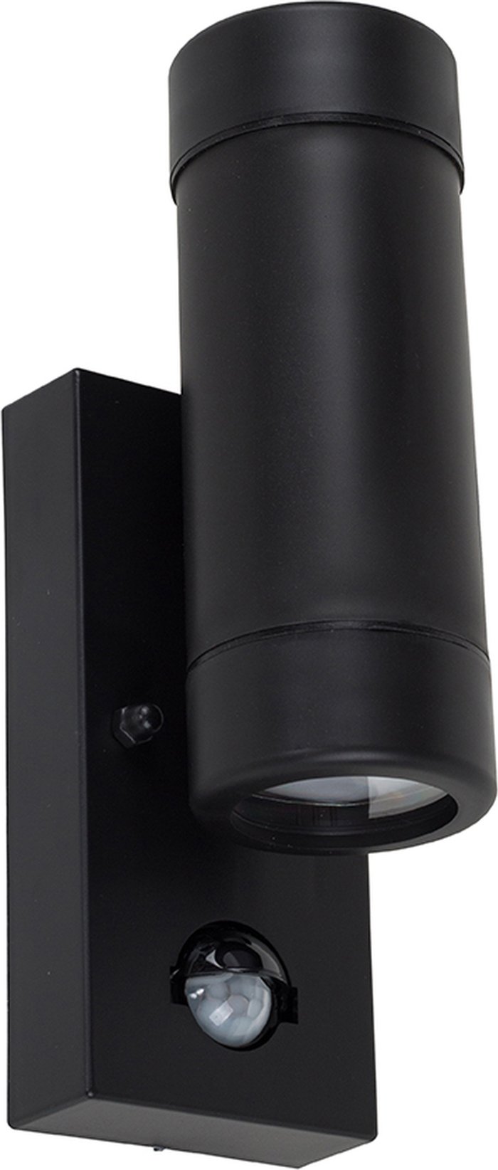 The Range | ValueLights Black IP44 Rated Outdoor Garden Up Down Wall Light With PIR Motion Sensor - Black ValueLights Black IP44 Rated Outdoor Garden Up Down Wall Light With PIR Motion Sensor - Black