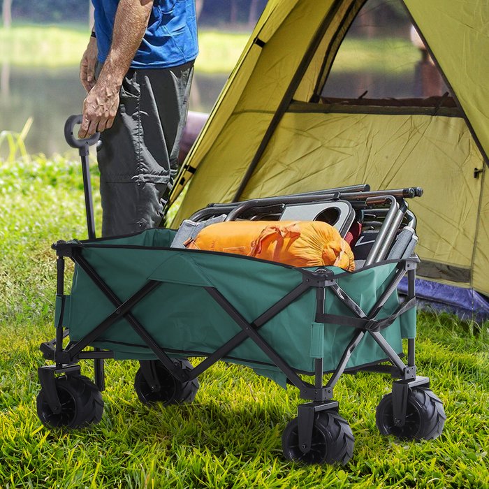 The Range | Outsunny Outsunny Outdoor Folding Cargo Cart w/ Telescopic Handle Outsunny Outsunny Outdoor Folding Cargo Cart w/ Telescopic Handle