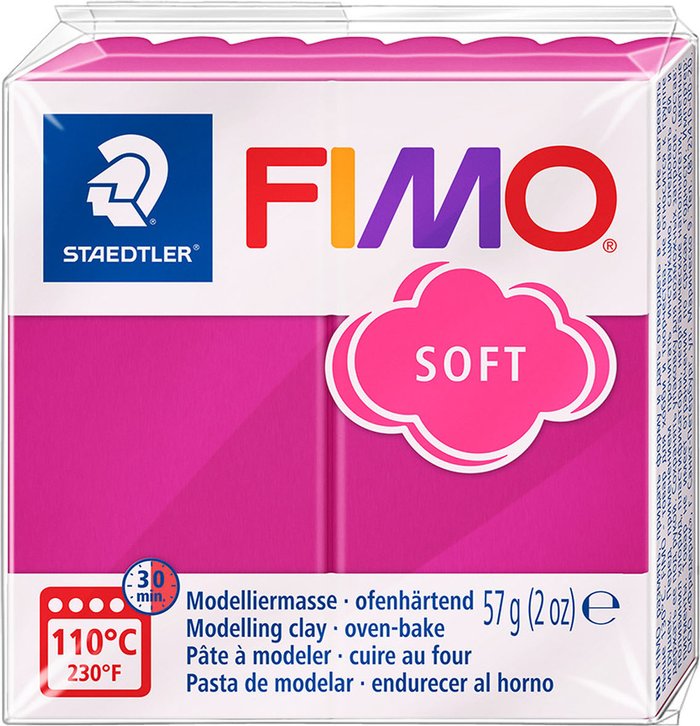 The Range | Staedtler Staedtler Fimo Soft Modelling Clay Block - Raspberry Staedtler Staedtler Fimo Soft Modelling Clay Block - Raspberry