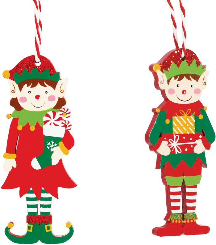 The Range | Candy Cane Lane Hanging Elf Decoration Candy Cane Lane Hanging Elf Decoration