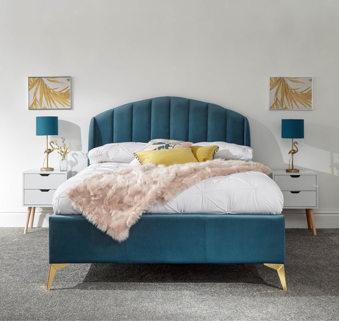 The Range | GFW Pettine 135cm End Lift Ottoman Bed - Teal GFW Pettine 135cm End Lift Ottoman Bed - Teal