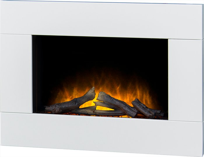 The Range | Adam Adam Carina Electric Wall Fire with Logs and Remote in Pure White, 32 Inch - Pure White Adam Adam Carina Electric Wall Fire with Logs and Remote in Pure White, 32 Inch - Pure White