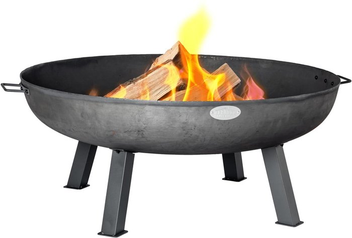 The Range | Harbour Housewares Cast Iron Firepit Outdoor Firepit Bowl 100cm - Grey Harbour Housewares Cast Iron Firepit Outdoor Firepit Bowl 100cm - Grey