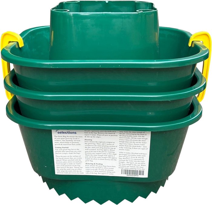 The Range | Selections Tomato and Vegetable Growbag Pots - Green Selections Tomato and Vegetable Growbag Pots - Green