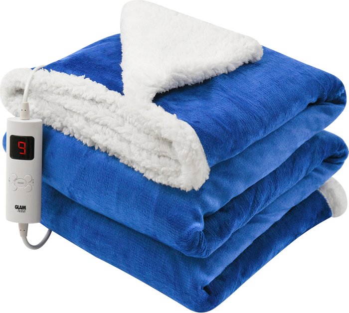 The Range | GlamHaus Heated Throw Electric Fleece Over Blanket Sofa Bed Large - Dark Blue GlamHaus Heated Throw Electric Fleece Over Blanket Sofa Bed Large - Dark Blue
