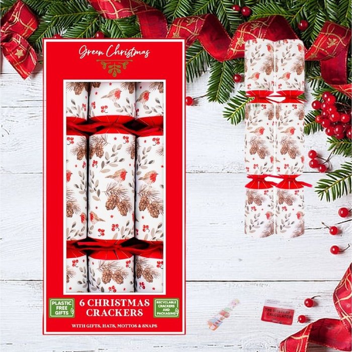 The Range | RSW 6 Family Christmas Crackers Traditional Red Robin Eco Cracker 12 Inch - Red RSW 6 Family Christmas Crackers Traditional Red Robin Eco Cracker 12 Inch - Red