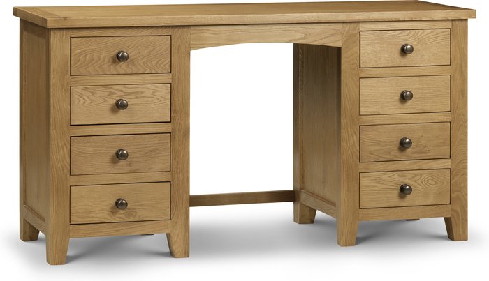 The Range | Julian Bowen Marlborough Twin Pedestal Dressing Table - Oak Julian Bowen Marlborough Twin Pedestal Dressing Table - Oak