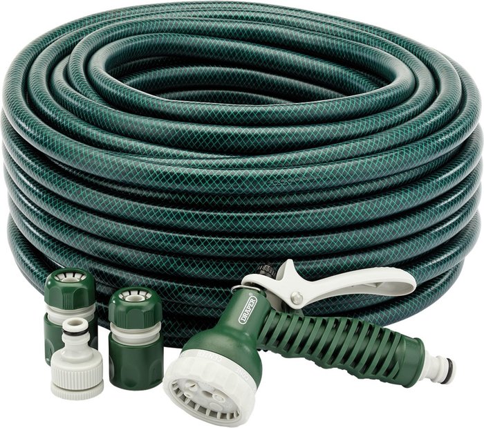The Range | Draper Draper 12mm Bore Garden Hose And Spray Gun Kit - 30m Draper Draper 12mm Bore Garden Hose And Spray Gun Kit - 30m