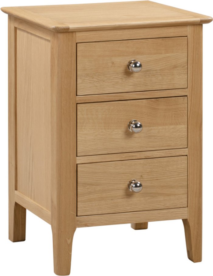 The Range | Dunelm Cotswold 3 Drawer Bedside Table Light Brown Dunelm Cotswold 3 Drawer Bedside Table Light Brown