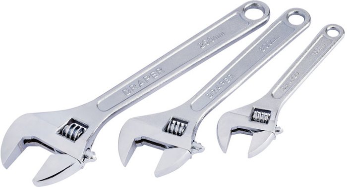 The Range | Draper Draper 3-Piece Adjustable Wrench Set Draper Draper 3-Piece Adjustable Wrench Set