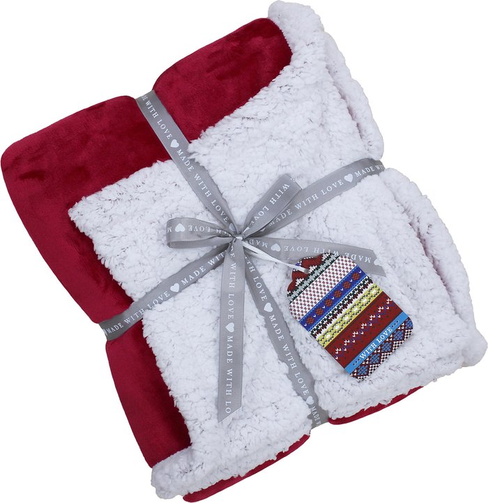 The Range | Riva Home Riva Home Luxe Sherpa Microfleece Throw Polyester Red Riva Home Riva Home Luxe Sherpa Microfleece Throw Polyester Red