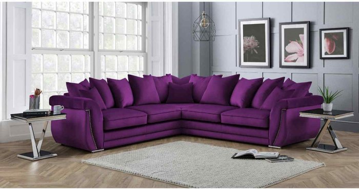 The Range | Simply Eleganza Luca Scatterback Large Corner Sofa - Boysenberry Simply Eleganza Luca Scatterback Large Corner Sofa - Boysenberry