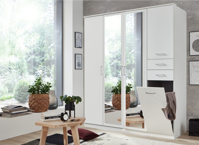 The Range | Tjs Frankfurt 4 Door Wardrobe - White Tjs Frankfurt 4 Door Wardrobe - White