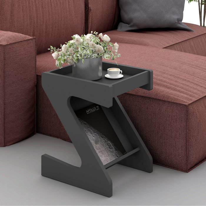 The Range | NAPLES Naples Z Side Table Black Pine - Grey NAPLES Naples Z Side Table Black Pine - Grey