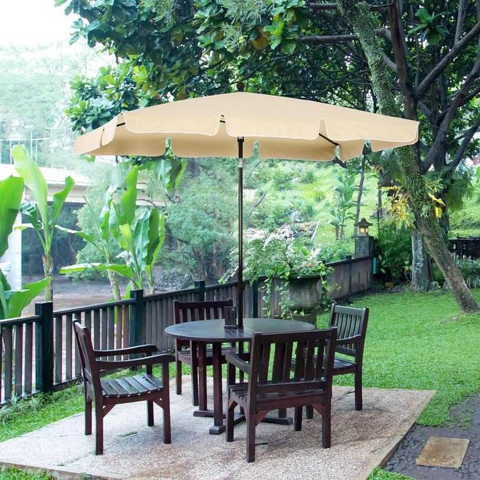 The Range | Outsunny Sun Umbrella Parasol - Beige Outsunny Sun Umbrella Parasol - Beige