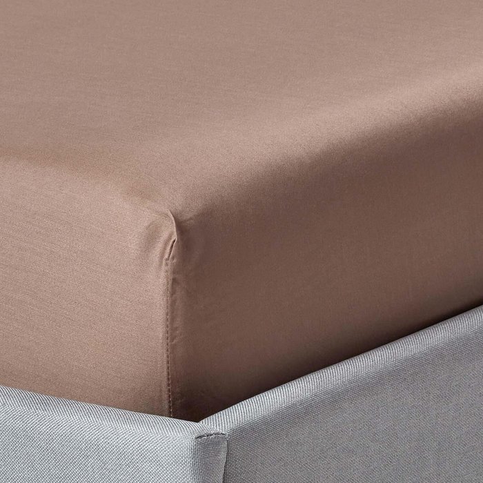 The Range | Homescapes Organic Egyptian Cotton Fitted Sheet - Brown / Superking Homescapes Organic Egyptian Cotton Fitted Sheet - Brown / Superking